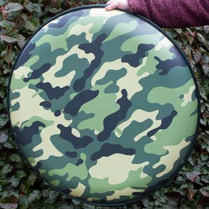 Camouflage wheel cover.