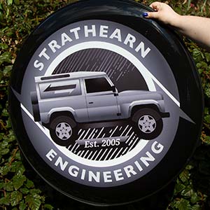 Printed wheel cover.