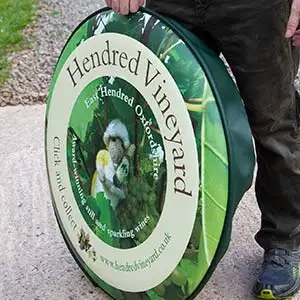 Wrapped wheel cover with green skirt